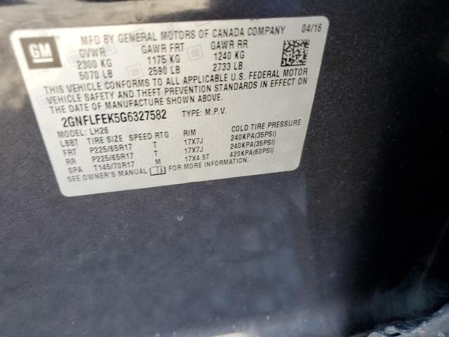 Photo 12 VIN: 2GNFLFEK5G6327582 - CHEVROLET EQUINOX LT 