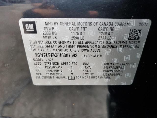 Photo 11 VIN: 2GNFLFEK5H6307592 - CHEVROLET EQUINOX LT 