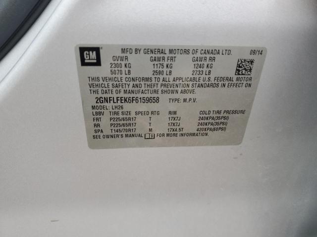 Photo 12 VIN: 2GNFLFEK6F6159658 - CHEVROLET EQUINOX LT 