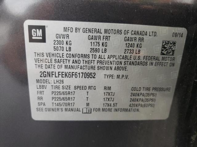 Photo 12 VIN: 2GNFLFEK6F6170952 - CHEVROLET EQUINOX 