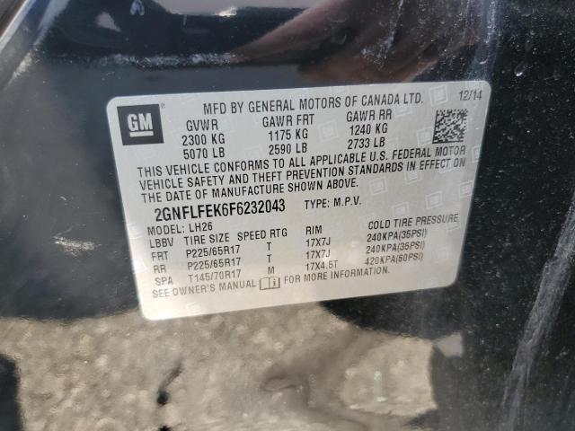 Photo 11 VIN: 2GNFLFEK6F6232043 - CHEVROLET EQUINOX LT 