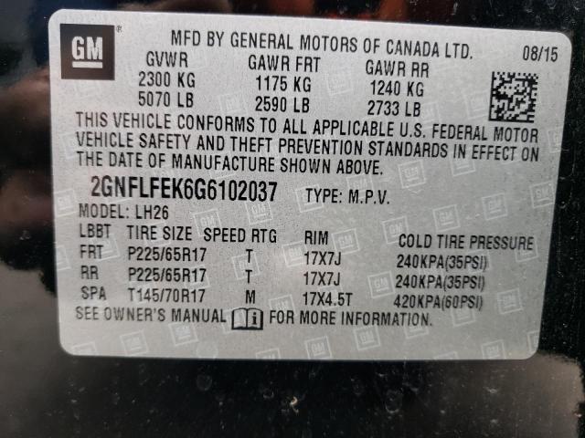 Photo 12 VIN: 2GNFLFEK6G6102037 - CHEVROLET EQUINOX 