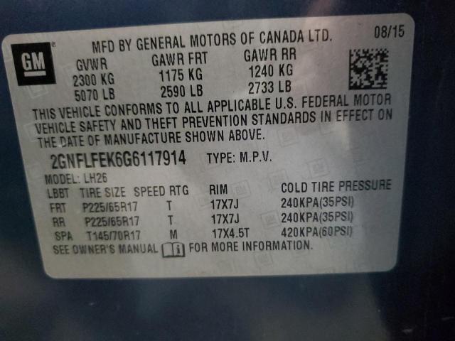 Photo 12 VIN: 2GNFLFEK6G6117914 - CHEVROLET EQUINOX LT 