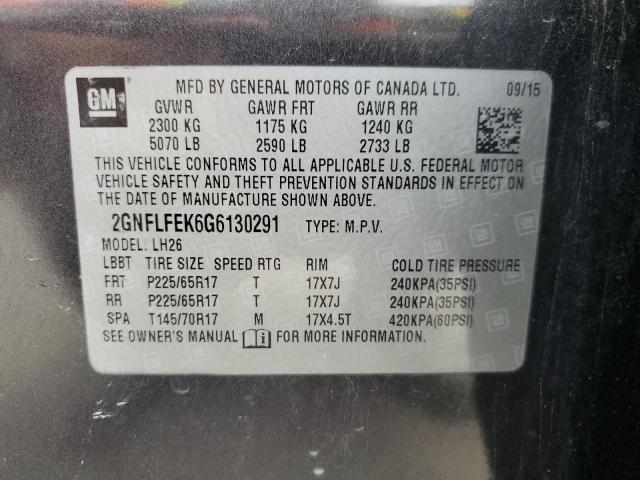 Photo 13 VIN: 2GNFLFEK6G6130291 - CHEVROLET EQUINOX LT 