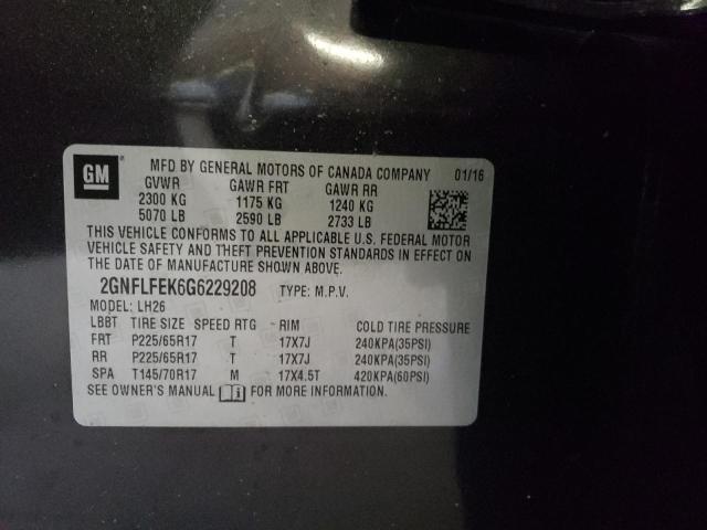 Photo 11 VIN: 2GNFLFEK6G6229208 - CHEVROLET EQUINOX 