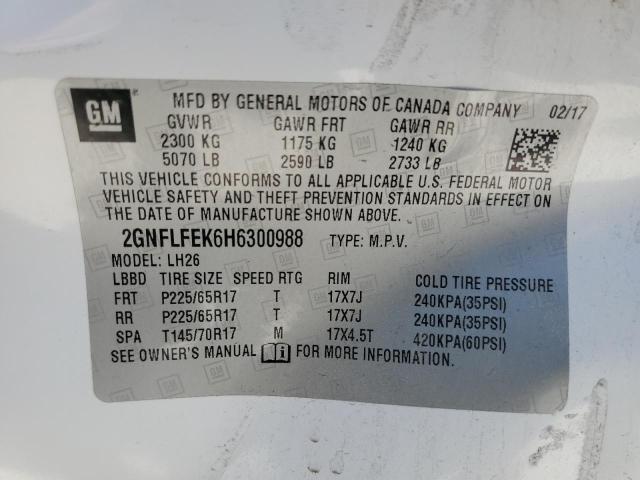 Photo 12 VIN: 2GNFLFEK6H6300988 - CHEVROLET EQUINOX 