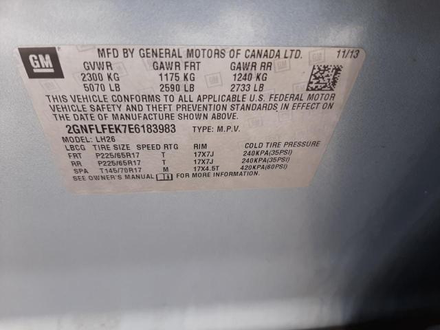 Photo 12 VIN: 2GNFLFEK7E6183983 - CHEVROLET EQUINOX LT 