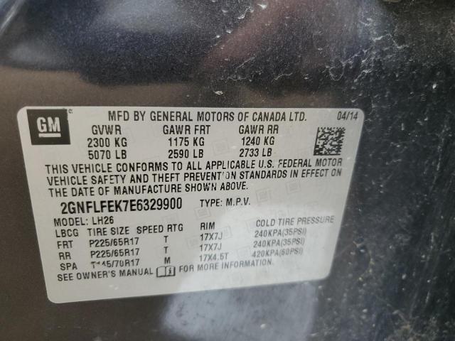 Photo 9 VIN: 2GNFLFEK7E6329900 - CHEVROLET EQUINOX LT 