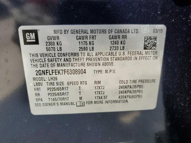 Photo 13 VIN: 2GNFLFEK7F6308904 - CHEVROLET EQUINOX LT 