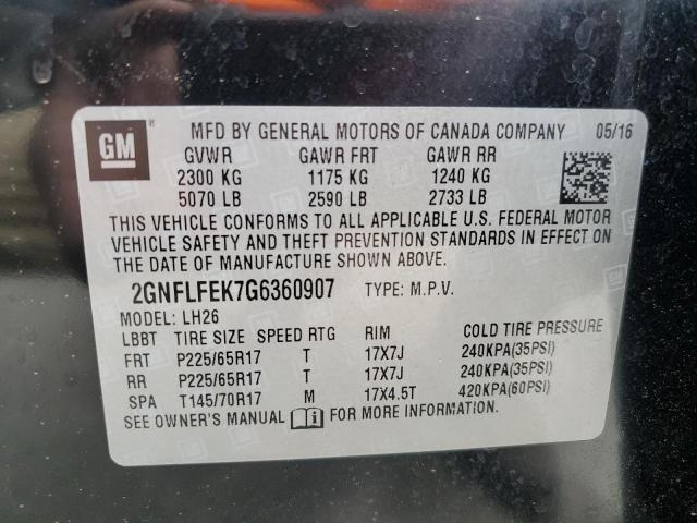 Photo 11 VIN: 2GNFLFEK7G6360907 - CHEVROLET EQUINOX 