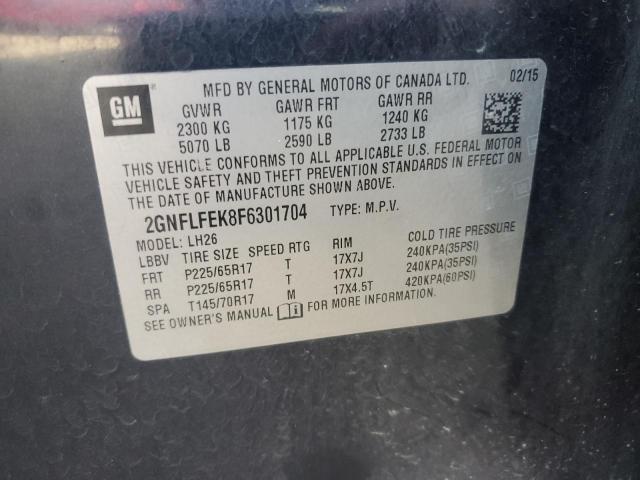 Photo 12 VIN: 2GNFLFEK8F6301704 - CHEVROLET EQUINOX LT 