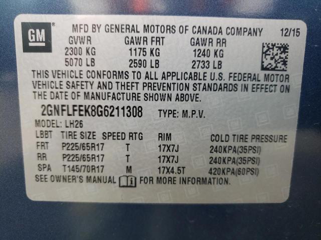 Photo 13 VIN: 2GNFLFEK8G6211308 - CHEVROLET EQUINOX 