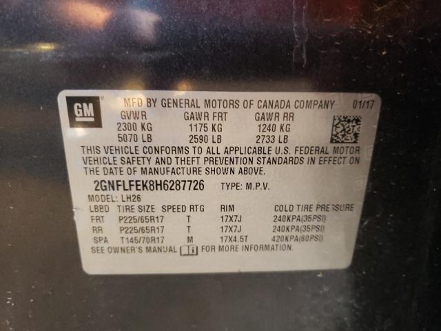 Photo 9 VIN: 2GNFLFEK8H6287726 - CHEVROLET EQUINOX LT 