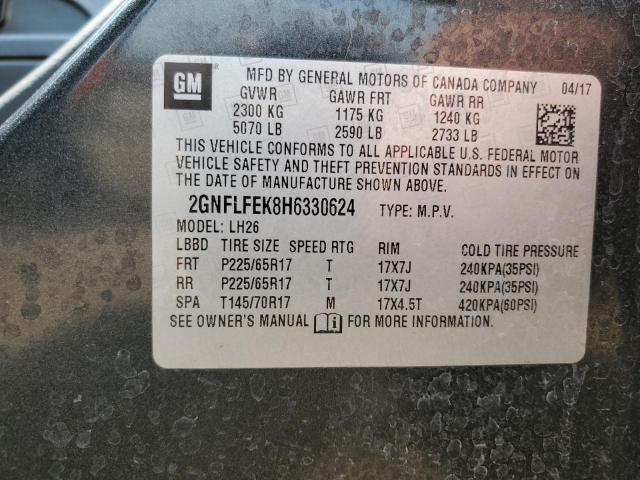 Photo 12 VIN: 2GNFLFEK8H6330624 - CHEVROLET EQUINOX LT 