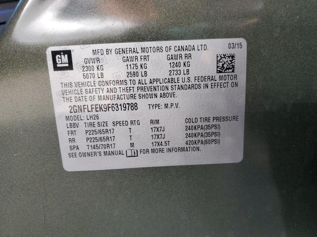 Photo 12 VIN: 2GNFLFEK9F6319788 - CHEVROLET EQUINOX LT 