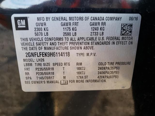 Photo 11 VIN: 2GNFLFEK9H6114118 - CHEVROLET EQUINOX LT 