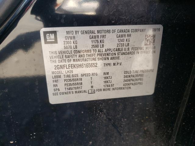 Photo 9 VIN: 2GNFLFEK9H6165652 - CHEVROLET EQUINOX LT 