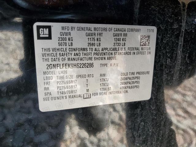 Photo 12 VIN: 2GNFLFEK9H6226286 - CHEVROLET EQUINOX LT 