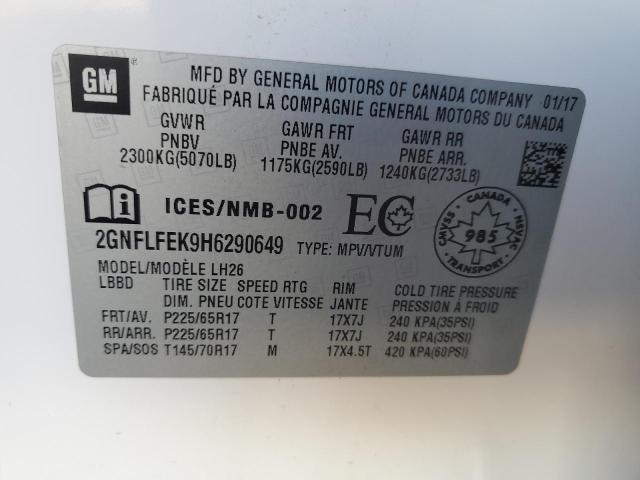 Photo 13 VIN: 2GNFLFEK9H6290649 - CHEVROLET EQUINOX 