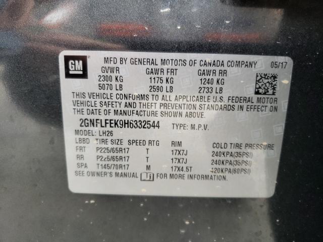 Photo 9 VIN: 2GNFLFEK9H6332544 - CHEVROLET EQUINOX LT 