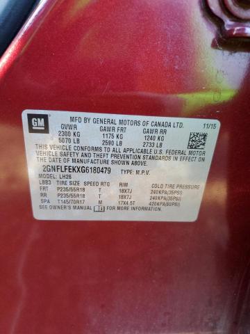 Photo 12 VIN: 2GNFLFEKXG6180479 - CHEVROLET EQUINOX LT 