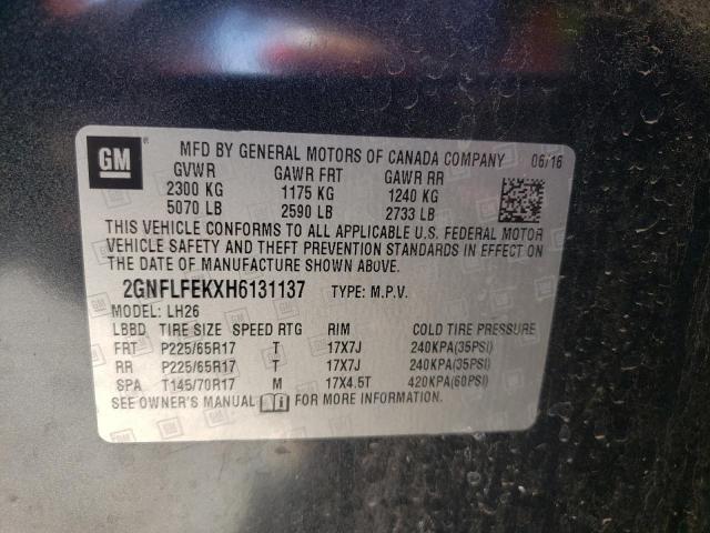 Photo 9 VIN: 2GNFLFEKXH6131137 - CHEVROLET EQUINOX LT 