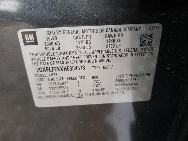 Photo 9 VIN: 2GNFLFEKXH6304378 - CHEVROLET EQUINOX LT 