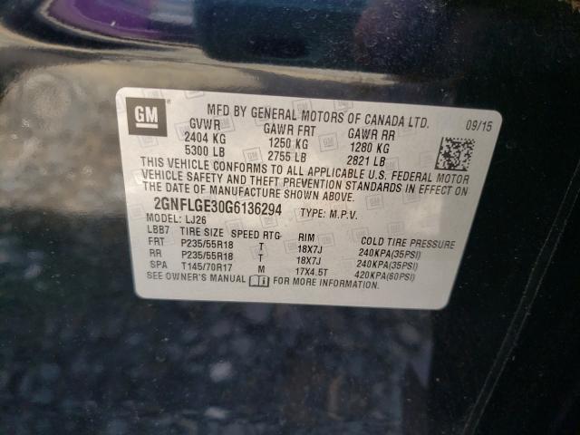 Photo 9 VIN: 2GNFLGE30G6136294 - CHEVROLET EQUINOX LT 