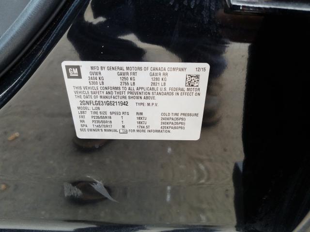 Photo 9 VIN: 2GNFLGE31G6211942 - CHEVROLET EQUINOX LT 