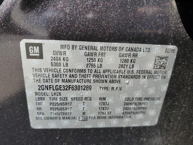 Photo 9 VIN: 2GNFLGE32F6301289 - CHEVROLET EQUINOX LT 