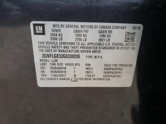 Photo 9 VIN: 2GNFLGE32G6338036 - CHEVROLET EQUINOX LT 