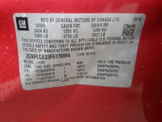 Photo 9 VIN: 2GNFLGE33F6176884 - CHEVROLET EQUINOX LT 