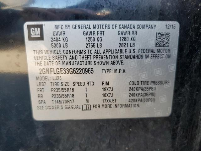 Photo 12 VIN: 2GNFLGE33G6220965 - CHEVROLET EQUINOX 