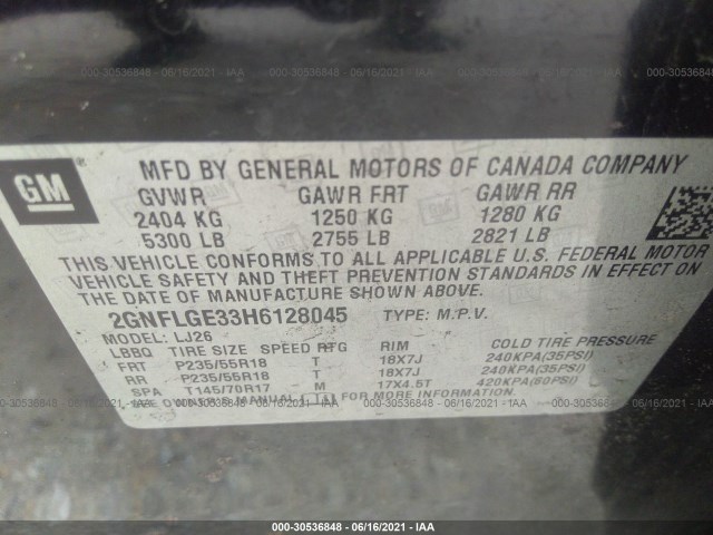 Photo 8 VIN: 2GNFLGE33H6128045 - CHEVROLET EQUINOX 