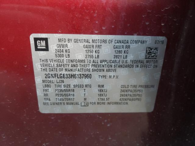 Photo 9 VIN: 2GNFLGE33H6137960 - CHEVROLET EQUINOX PR 