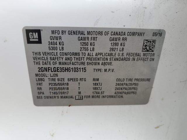 Photo 12 VIN: 2GNFLGE35H6103115 - CHEVROLET EQUINOX 