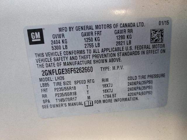 Photo 12 VIN: 2GNFLGE36F6262660 - CHEVROLET EQUINOX 