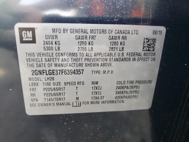 Photo 12 VIN: 2GNFLGE37F6394357 - CHEVROLET EQUINOX LT 