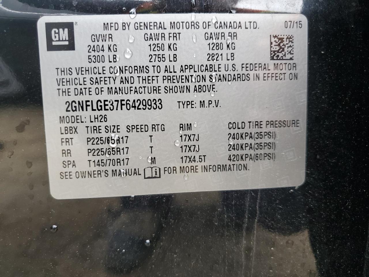 Photo 12 VIN: 2GNFLGE37F6429933 - CHEVROLET EQUINOX 