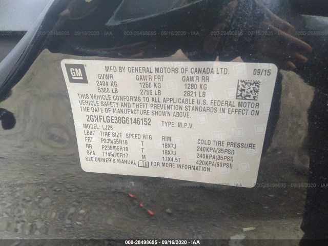 Photo 8 VIN: 2GNFLGE38G6146152 - CHEVROLET EQUINOX 