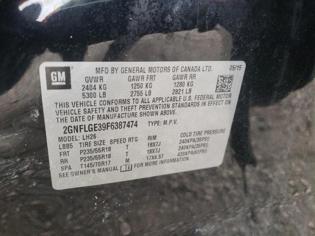 Photo 12 VIN: 2GNFLGE39F6387474 - CHEVROLET EQUINOX LT 