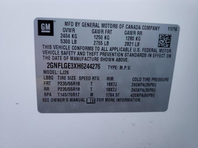 Photo 9 VIN: 2GNFLGE3XH6244276 - CHEVROLET EQUINOX PR 