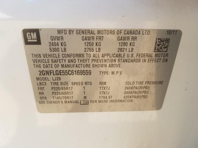 Photo 9 VIN: 2GNFLGE55C6169559 - CHEVROLET EQUINOX LT 