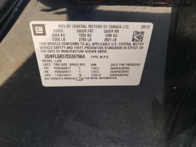 Photo 11 VIN: 2GNFLGE57C6367964 - CHEVROLET EQUINOX LT 