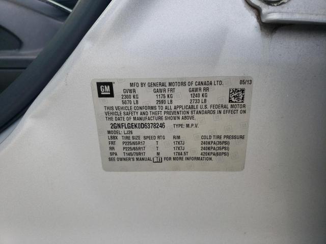 Photo 12 VIN: 2GNFLGEK0D6378246 - CHEVROLET EQUINOX LT 