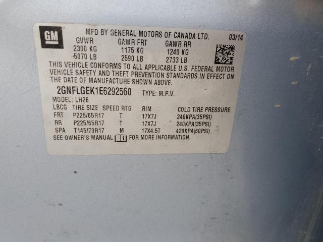 Photo 12 VIN: 2GNFLGEK1E6292560 - CHEVROLET EQUINOX 