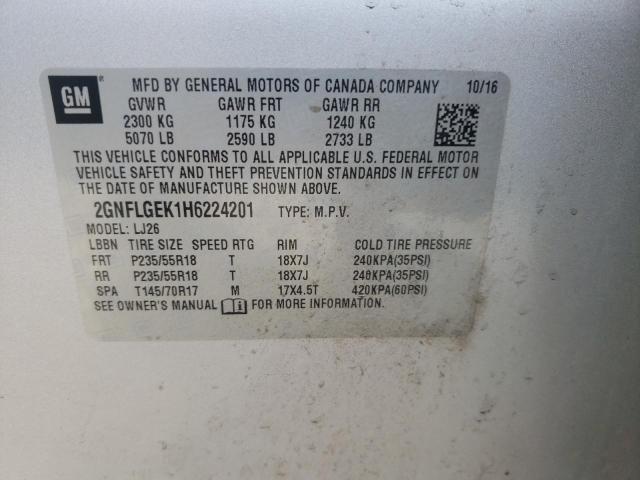 Photo 9 VIN: 2GNFLGEK1H6224201 - CHEVROLET EQUINOX PR 