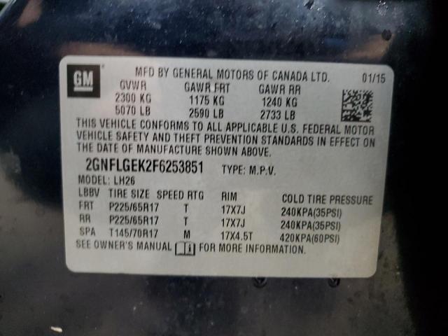 Photo 12 VIN: 2GNFLGEK2F6253851 - CHEVROLET EQUINOX 