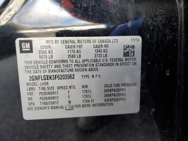 Photo 13 VIN: 2GNFLGEK3F6203962 - CHEVROLET EQUINOX LT 