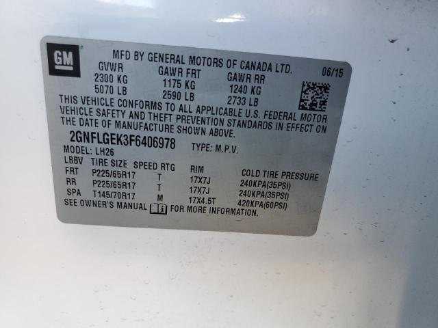 Photo 12 VIN: 2GNFLGEK3F6406978 - CHEVROLET EQUINOX 